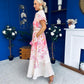 Briana Detailed Midi Shirt Dress Floral