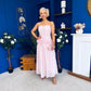 Yvonne Ruched Detail Occasion Dress Pwr Pink