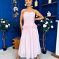 Yvonne Ruched Detail Occasion Dress Pwr Pink