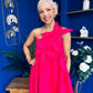 Miley One Shoulder Mini Shift Dress Coral