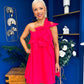 Miley One Shoulder Mini Shift Dress Coral