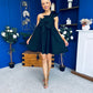 Miley One Shoulder Mini Shift Dress Black