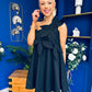 Miley One Shoulder Mini Shift Dress Black