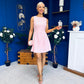 Khloe Pleat Detail Mini Dress Pwr Pink