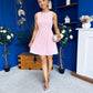 Khloe Pleat Detail Mini Dress Pwr Pink