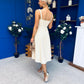 Lyra Beaded Square Neck Maxi Dress Yellow