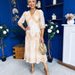 Marie V Neck Print Maxi Dress Yellow