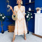 Marie V Neck Print Maxi Dress Yellow