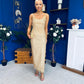 Emer Embellished Occasion Dress Gold