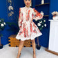 Riley Embellished Mini Shirt Dress Floral Rose