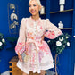 Alanis Embellished Mini Shirt Dress Floral