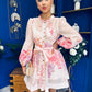 Alanis Embellished Mini Shirt Dress Floral