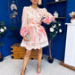 Alanis Embellished Mini Shirt Dress Floral