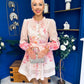 Alanis Embellished Mini Shirt Dress Floral