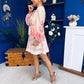 Alanis Embellished Mini Shirt Dress Floral