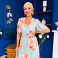 Saorlaith Pleated Midi Dress Floral Pastel