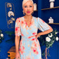 Saorlaith Pleated Midi Dress Floral Pastel