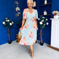 Saorlaith Pleated Midi Dress Floral Pastel