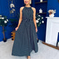 Nakita High Neck Maxi Dress Polka Black