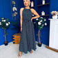 Nakita High Neck Maxi Dress Polka Black