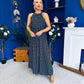 Nakita High Neck Maxi Dress Polka Black