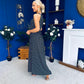 Nakita High Neck Maxi Dress Polka Black