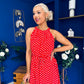 Nakita High Neck Maxi Dress Polka Red