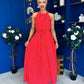 Nakita High Neck Maxi Dress Polka Red