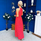Nakita High Neck Maxi Dress Polka Red
