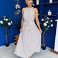 Nakita High Neck Maxi Dress Polka Cream