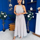 Nakita High Neck Maxi Dress Polka Cream