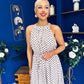 Nakita High Neck Maxi Dress Polka Cream