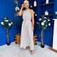 Nakita High Neck Maxi Dress Polka Cream