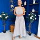Nakita High Neck Maxi Dress Polka Cream