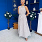 Nakita High Neck Maxi Dress Polka Cream