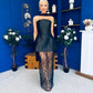 Adelle Bandeau Detailed Occasion Dress Black