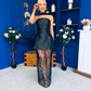 Adelle Bandeau Detailed Occasion Dress Black
