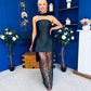 Adelle Bandeau Detailed Occasion Dress Black