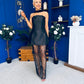 Adelle Bandeau Detailed Occasion Dress Black