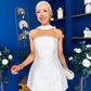 Adelle Bandeau Detailed Occasion Dress White
