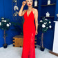Dylan Lace Detail Occasion Dress Red
