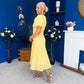 Pippa 3D Floral Occasion Dress Yellow