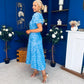 Pippa 3D Floral Occasion Dress Baby Blue
