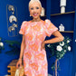 Capri Jacquard Mini Dress Pink & Amber