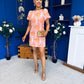 Capri Jacquard Mini Dress Pink & Amber