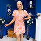 Capri Jacquard Mini Dress Pink & Amber