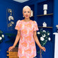 Capri Jacquard Mini Dress Pink & Amber