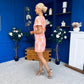 Capri Jacquard Mini Dress Pink & Amber