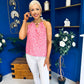 Jenny Beaded Top Splash Pink