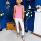 Jenny Beaded Top Splash Pink